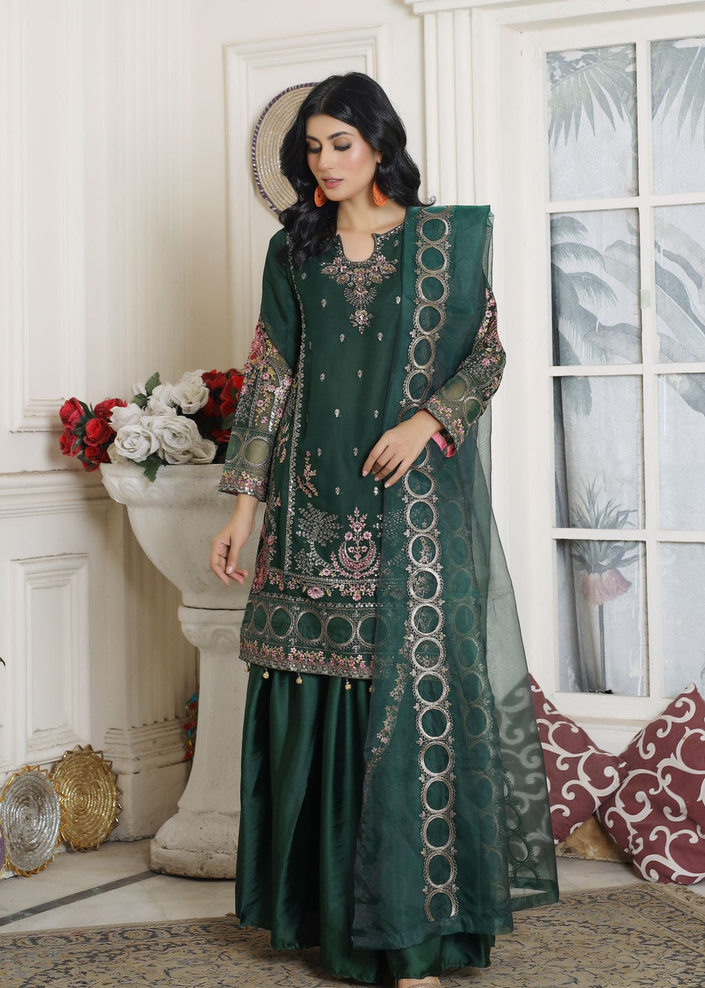 Pehnawa By Bin Akram’s GRACEFUL GREEN CHIFFON Women 3pcs