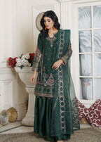 Pehnawa By Bin Akram’s GRACEFUL GREEN CHIFFON Women 3pcs
