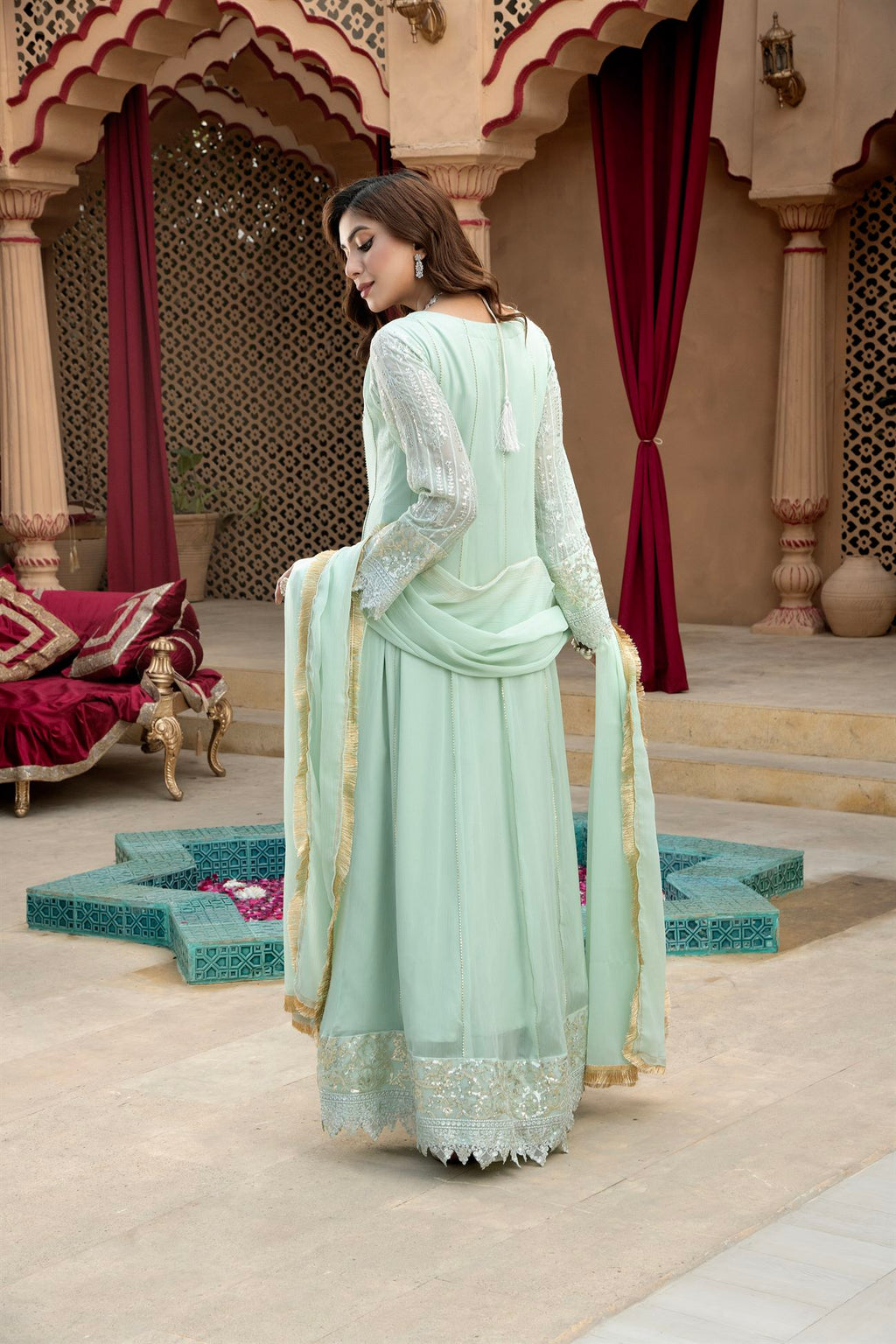 Manahils B 005 PASTEL GREEN Women 4pcs