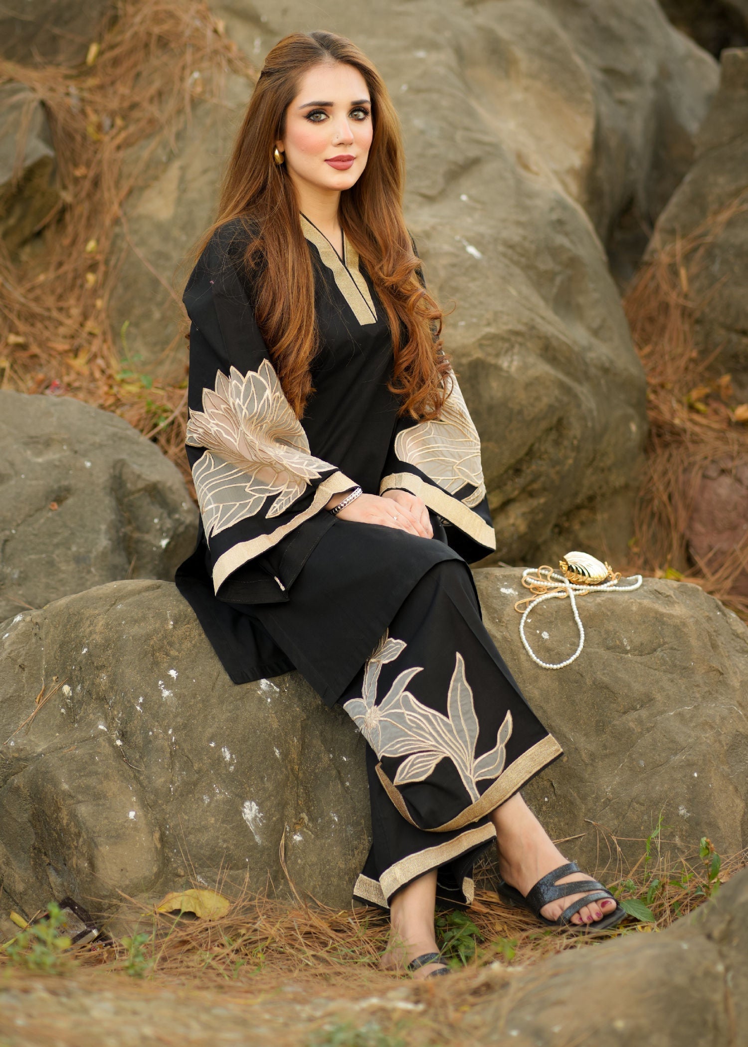 Sahibas By Mirza Denali Black Women 2pcs