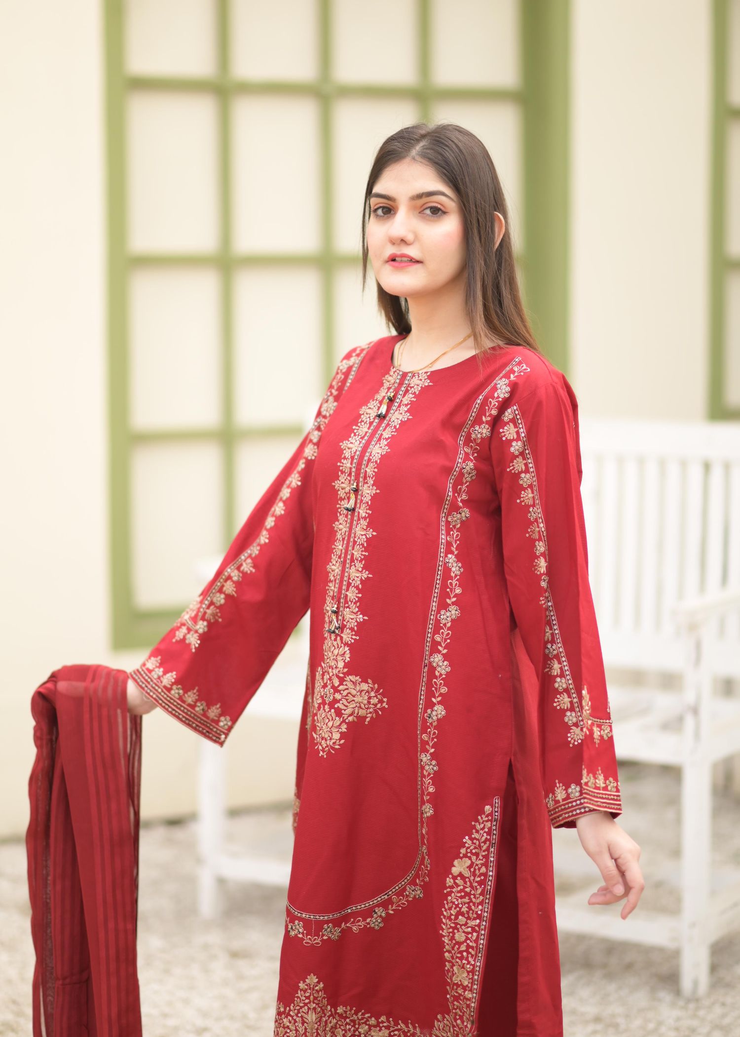 Rangoon Clothing Nazrana Maroon Women 3pcs