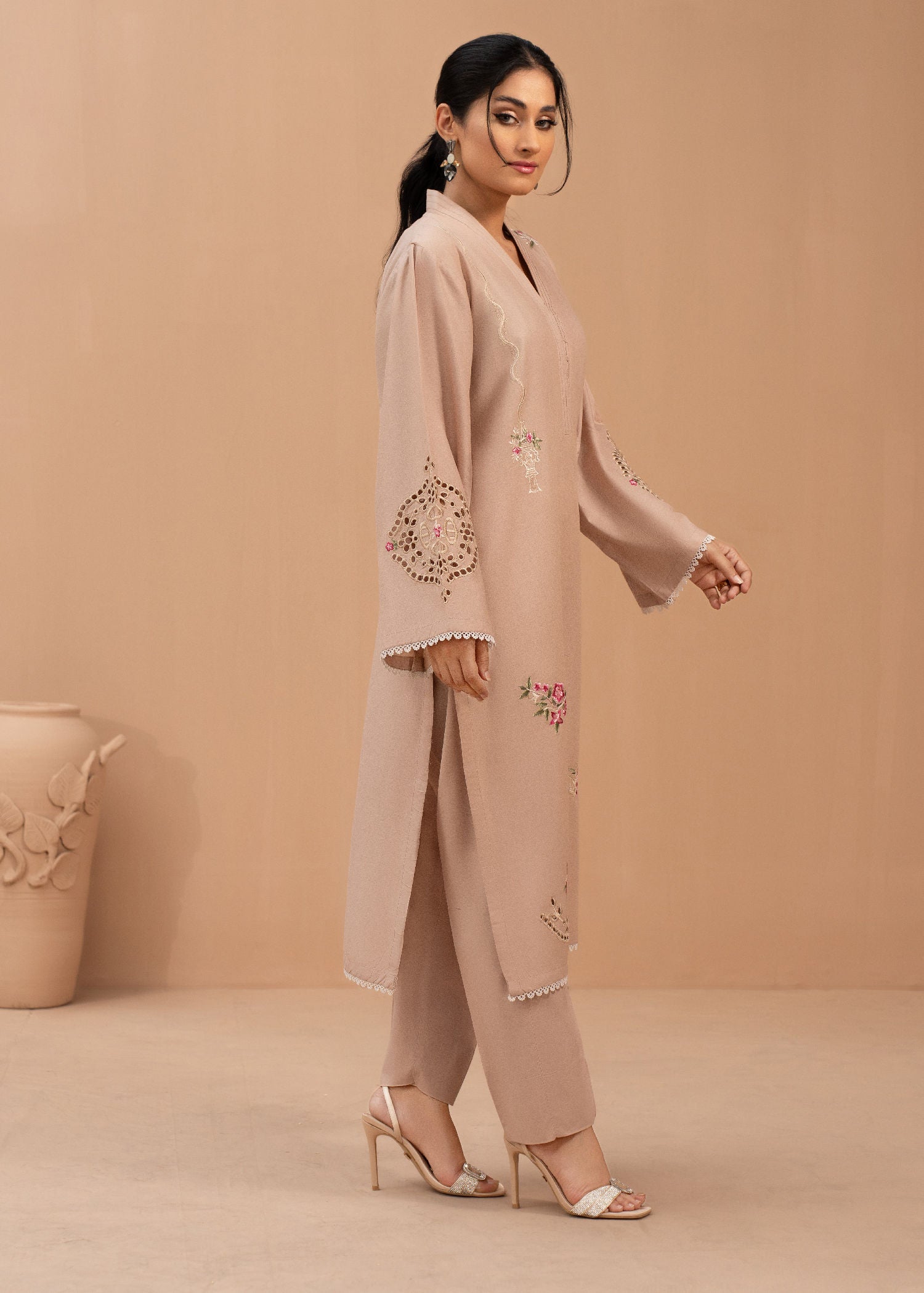 Sahibas By Mirza Wave (Beige) Women 2pcs