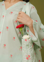 Buzzazi Pastel Blue Printed Suit Women 2pcs