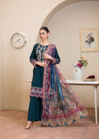 Madame Embroidered Cotton Suit 2751 Women 3pcs