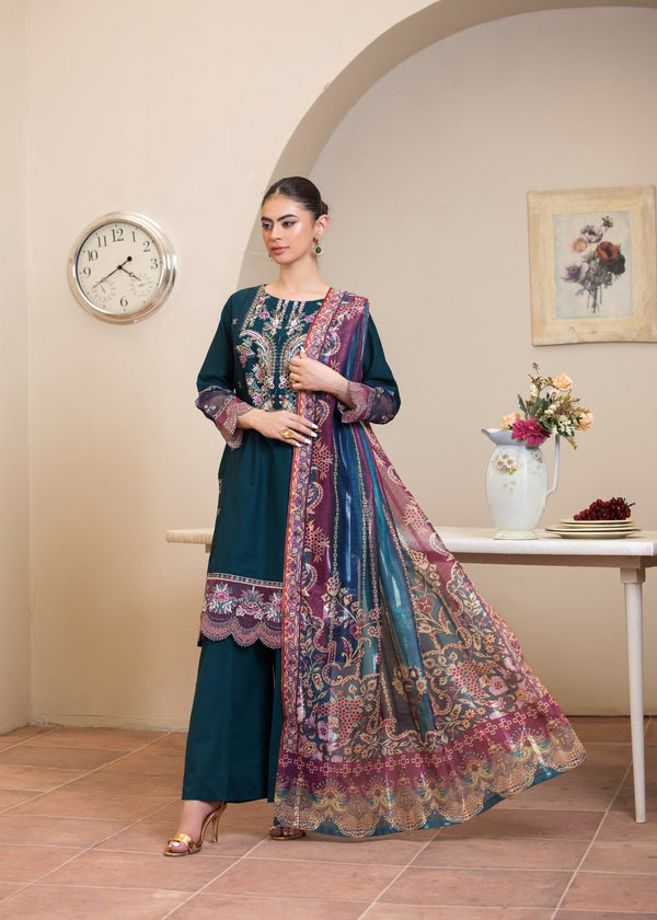 Madame Embroidered Cotton Suit 2751 Women 3pcs