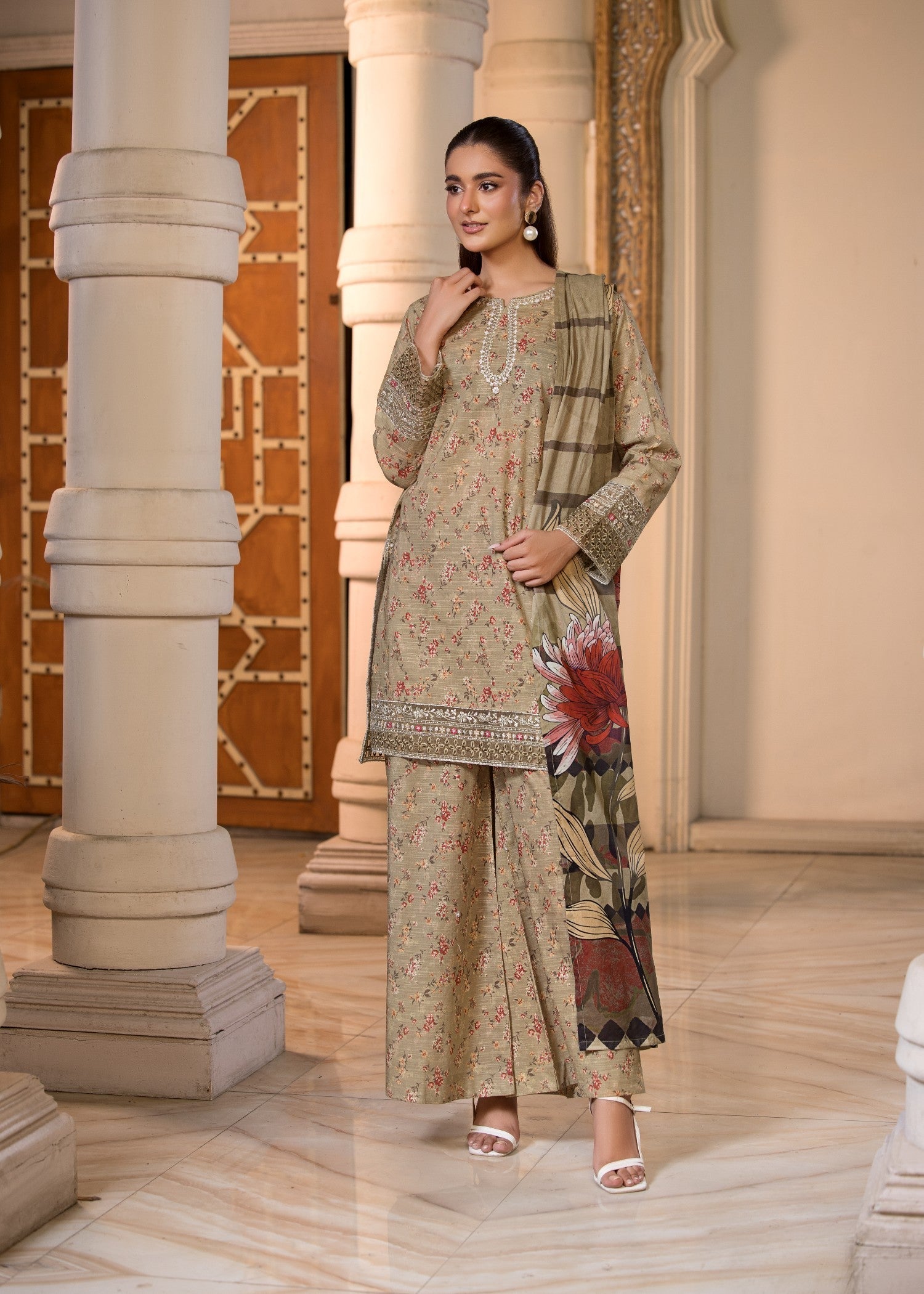 Bin Tayyab (BT006296 LGR) Women 3pcs