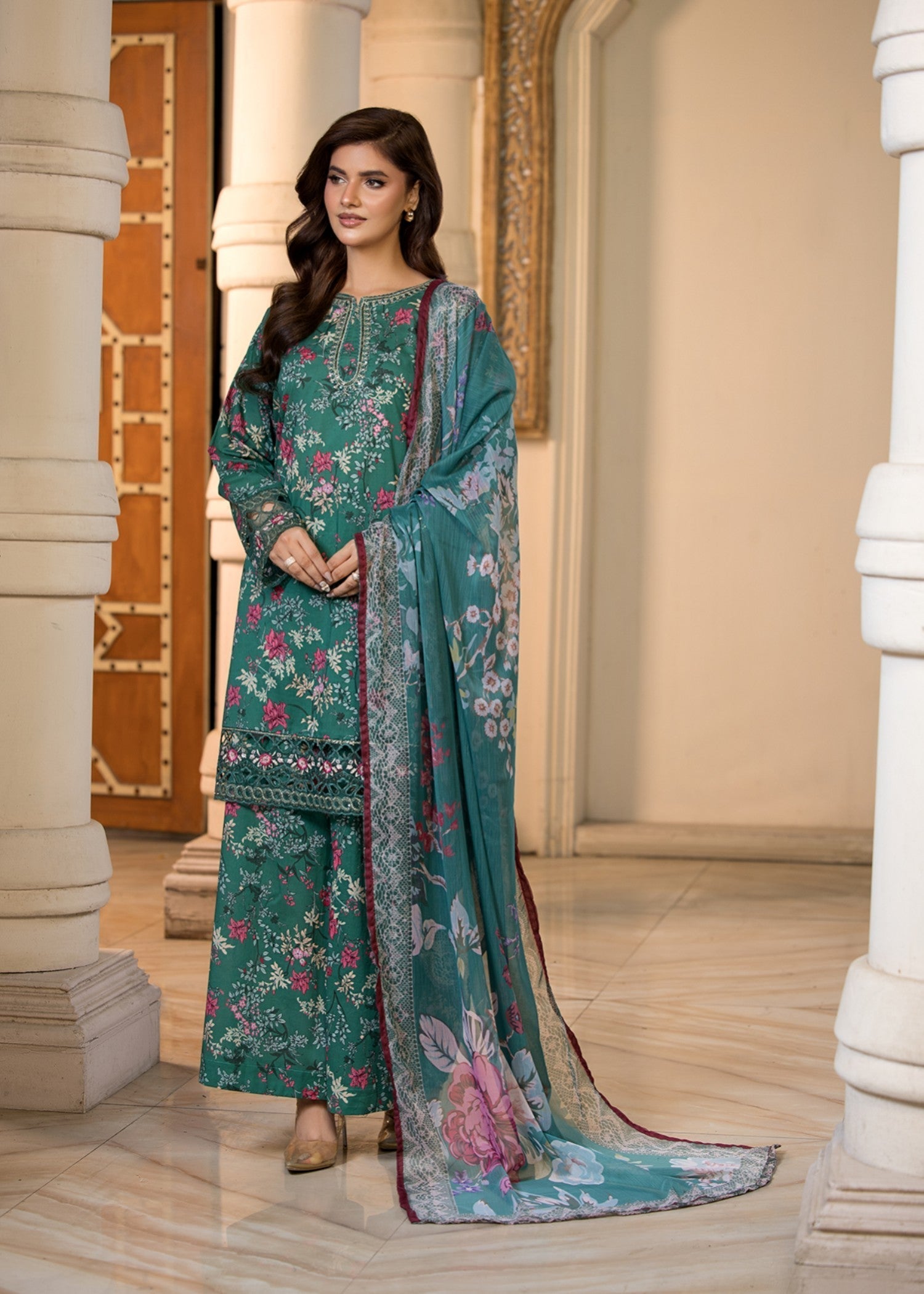 Bin Tayyab (BT006296 GRN) Women 3pcs