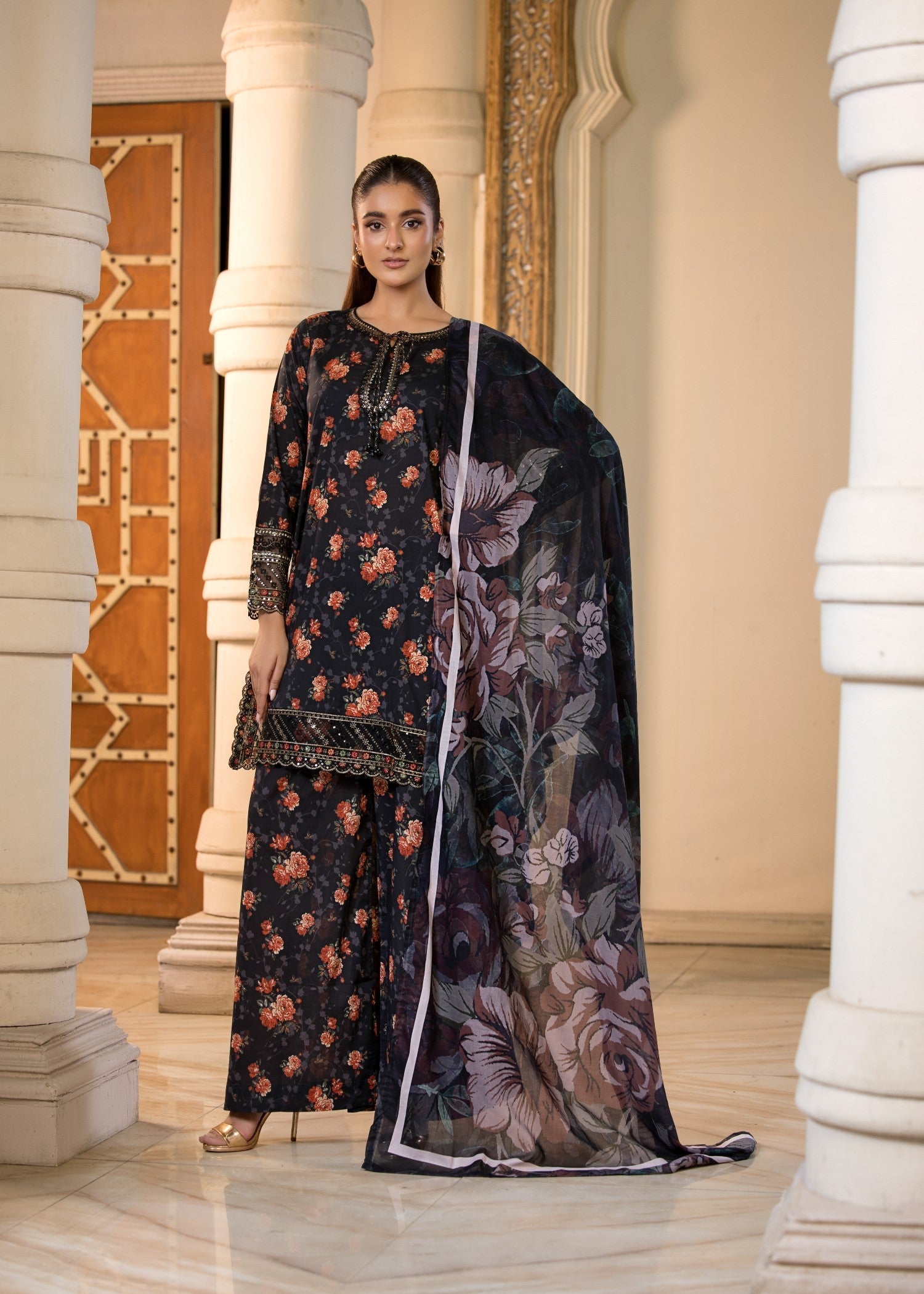 Bin Tayyab (BT006296 BLK) Women 3pcs