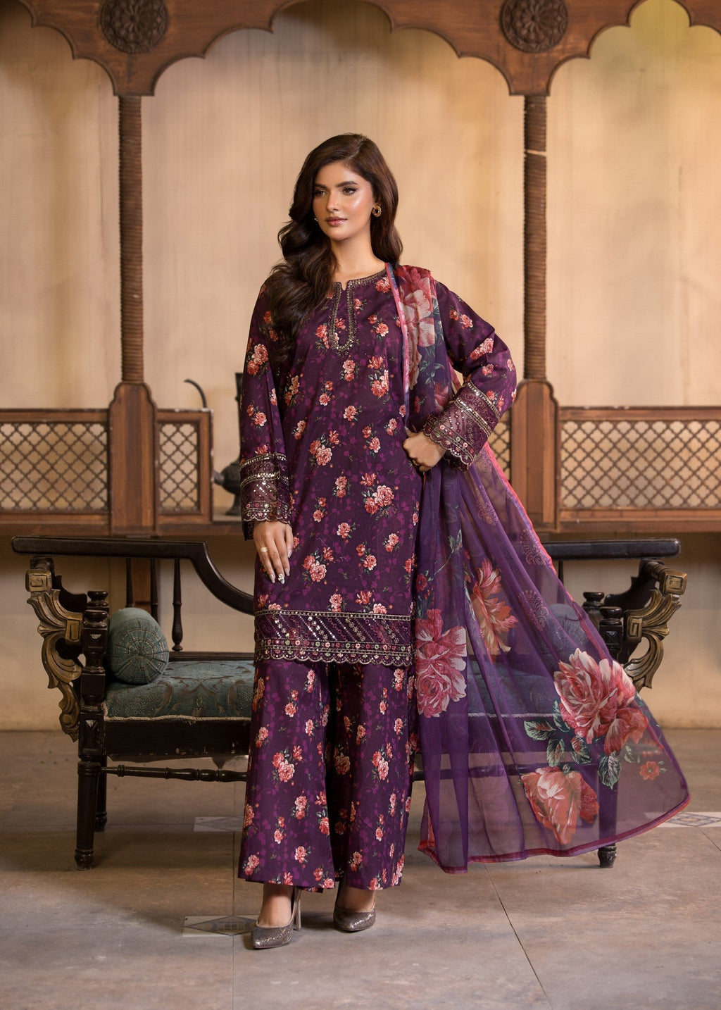 Bin Tayyab (BT006296 PRP) Women 3pcs