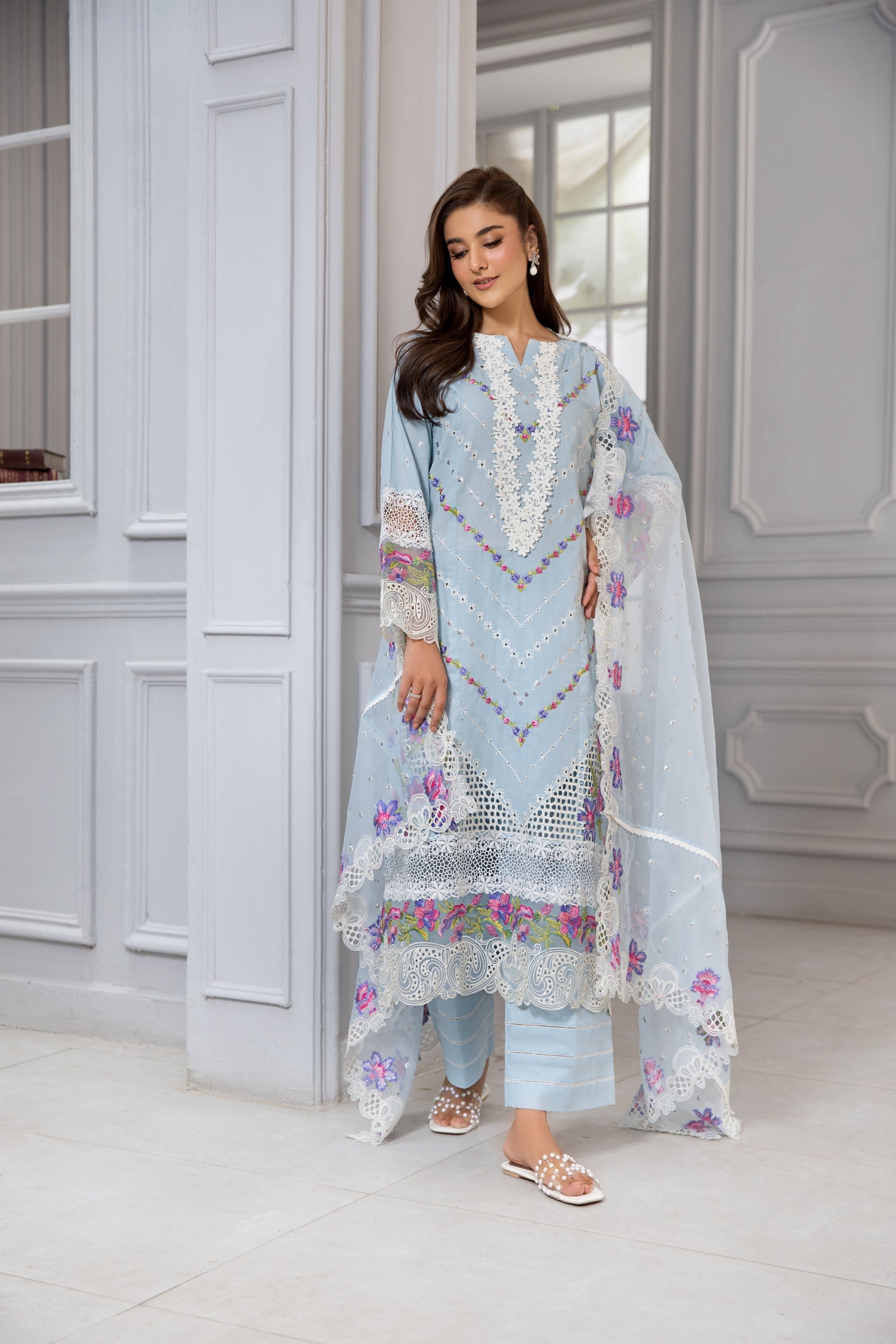 Afiay Clothing Shafaq – Soft beauty in blue Women 3pcs