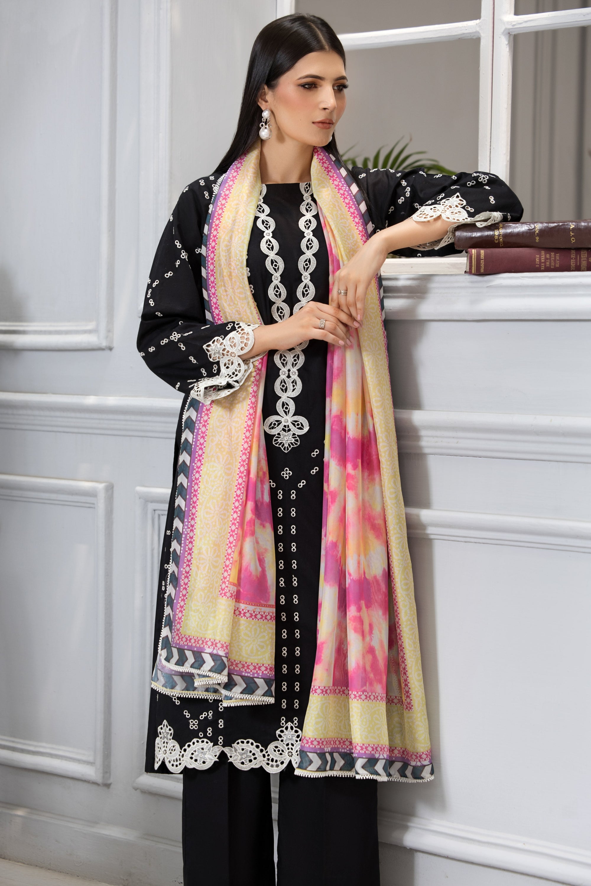Afiay Clothing Moonstone Embroidered Lawn Suit Women 3pcs