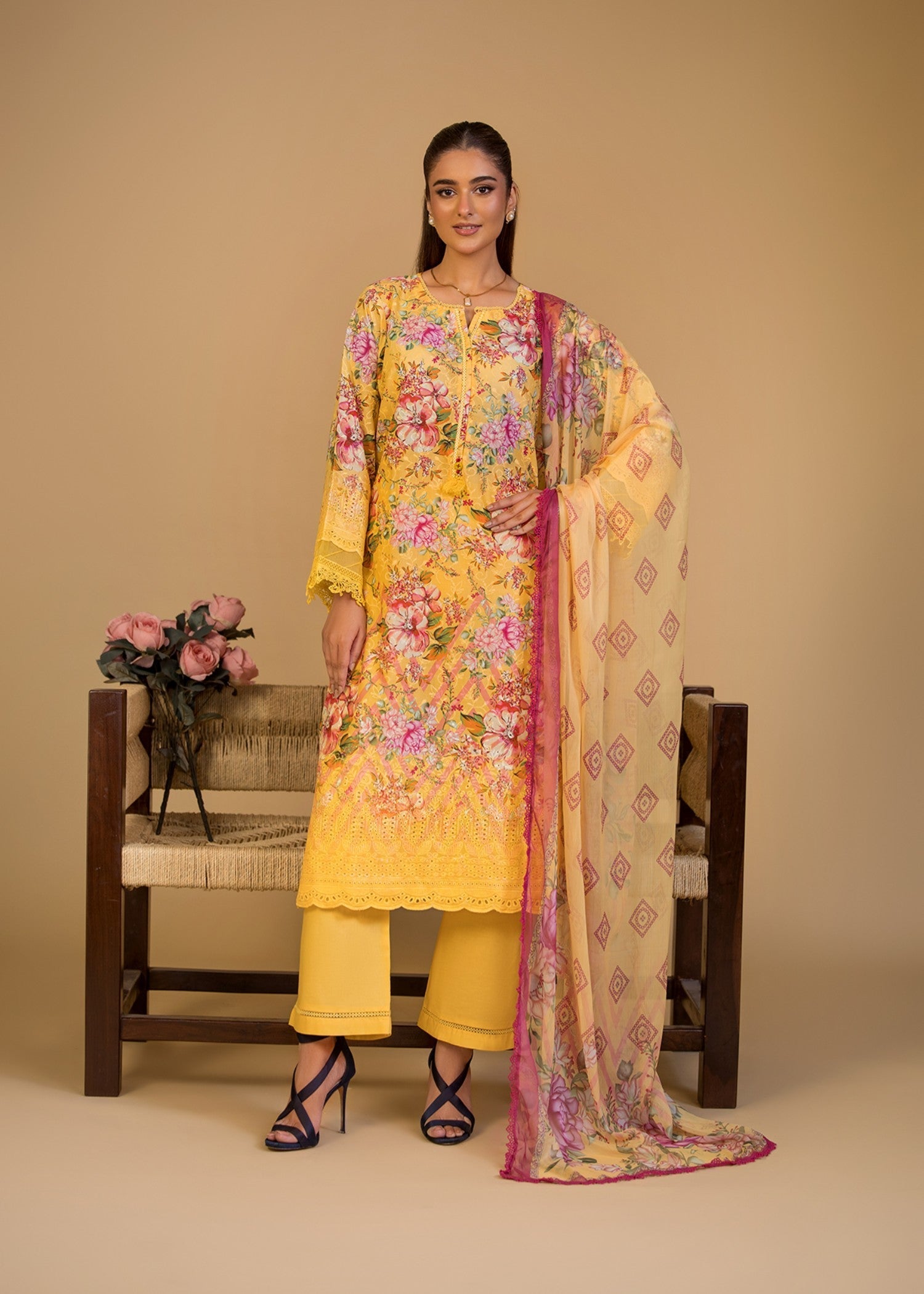 Bin Tayyab (BT006268 YLW) Women 3pcs