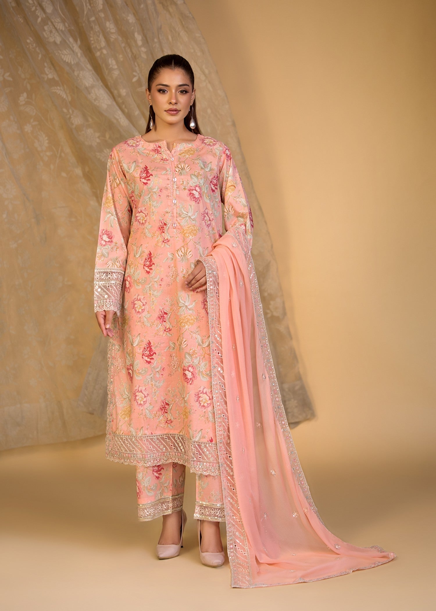 Bin Tayyab (TBT006285 PNK) Women 3pcs