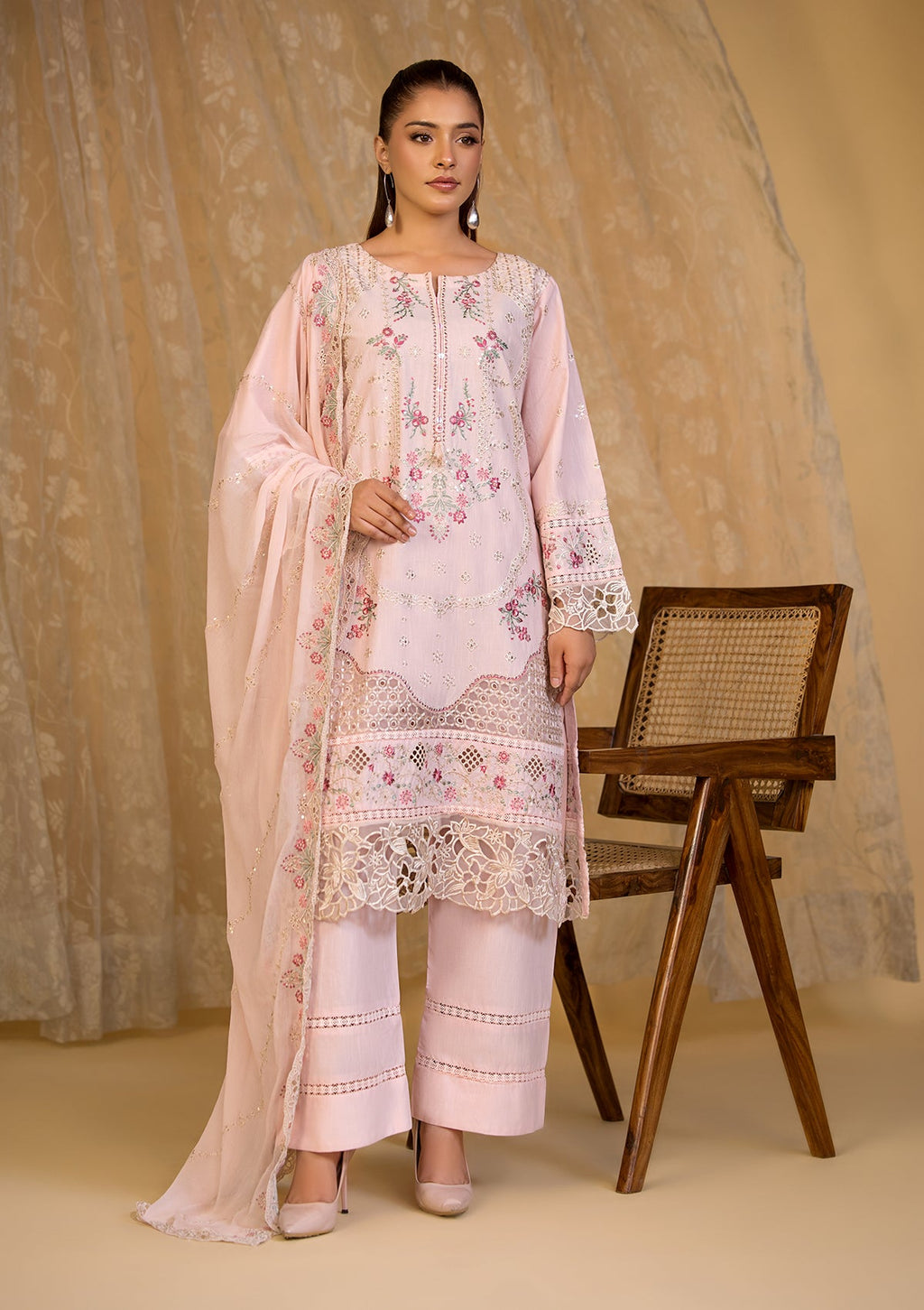 Bin Tayyab (BT006287 L PNK) Women 3pcs