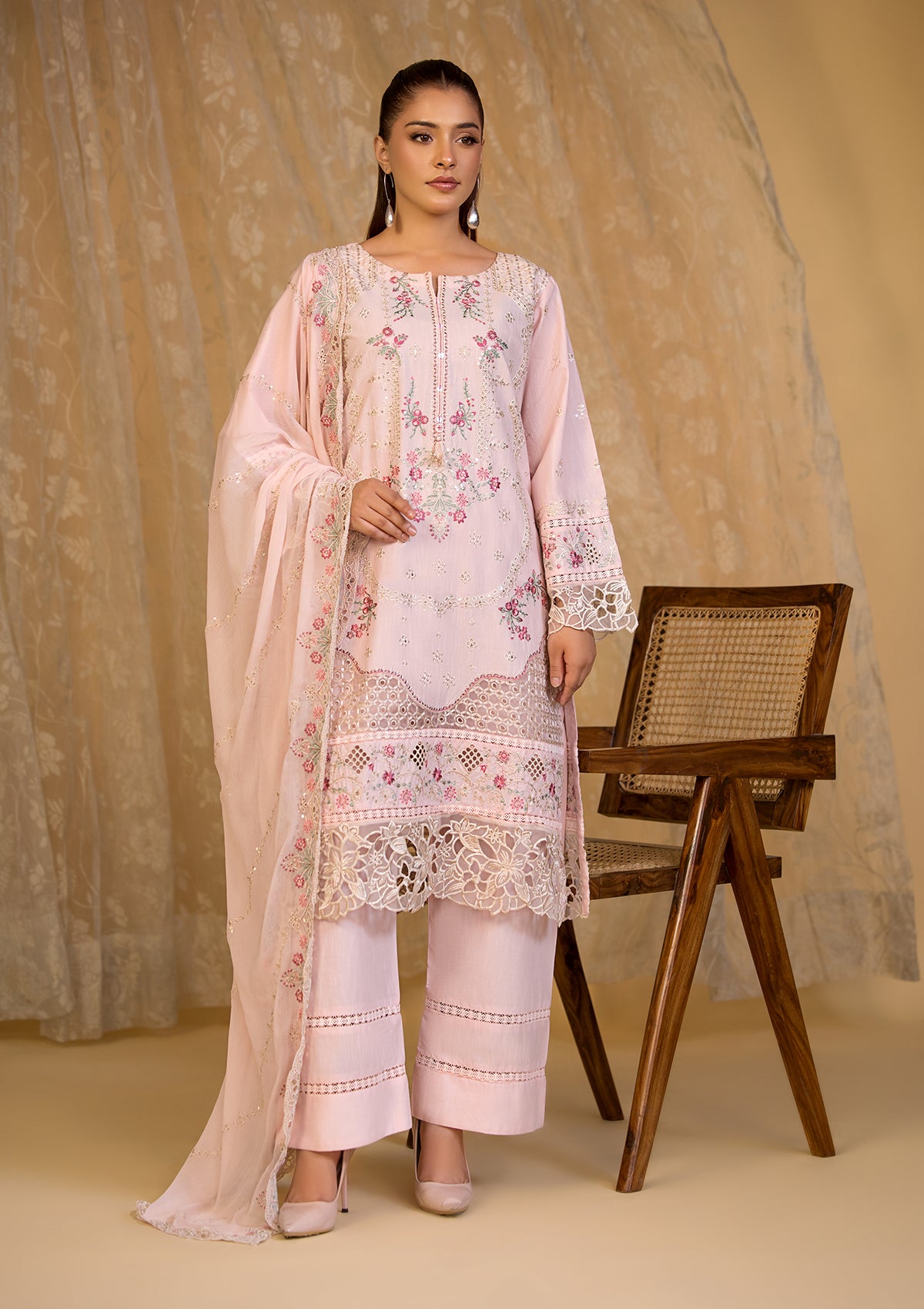 Bin Tayyab (BT006287 L PNK) Women 3pcs