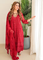 Rangoon Clothing Qurbat Maroon Women 3pcs