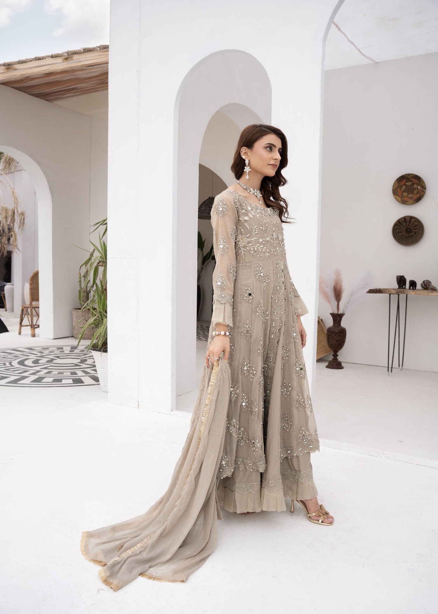 Manahils B 006 CAMEL BROWN Women 3pcs