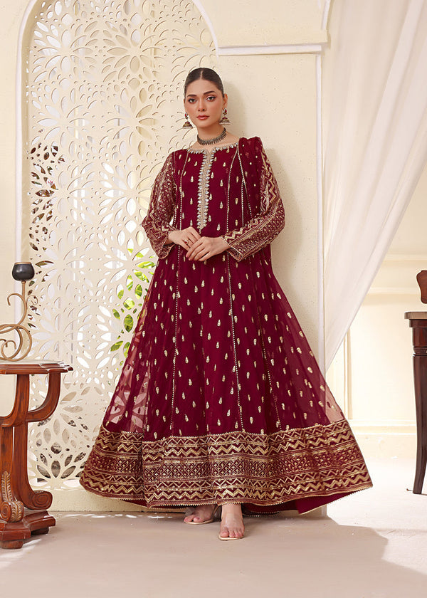 Alsiyab Bahaar Mehroon Women 3pcs