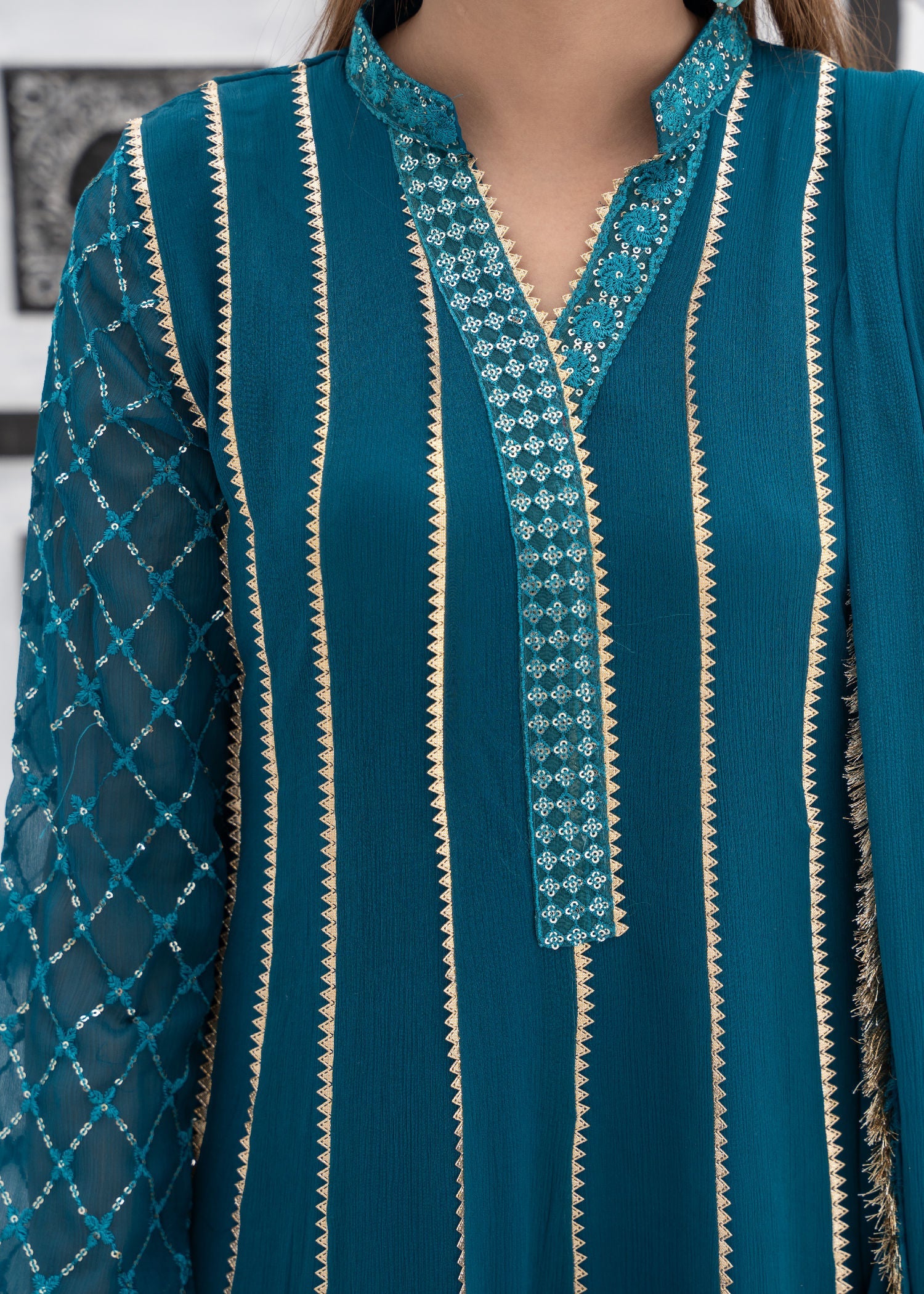 Manahils KURTI 106 TEAL Women 3pcs