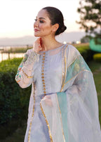 Hem Lotus Outfit Baby Blue Women 4pcs
