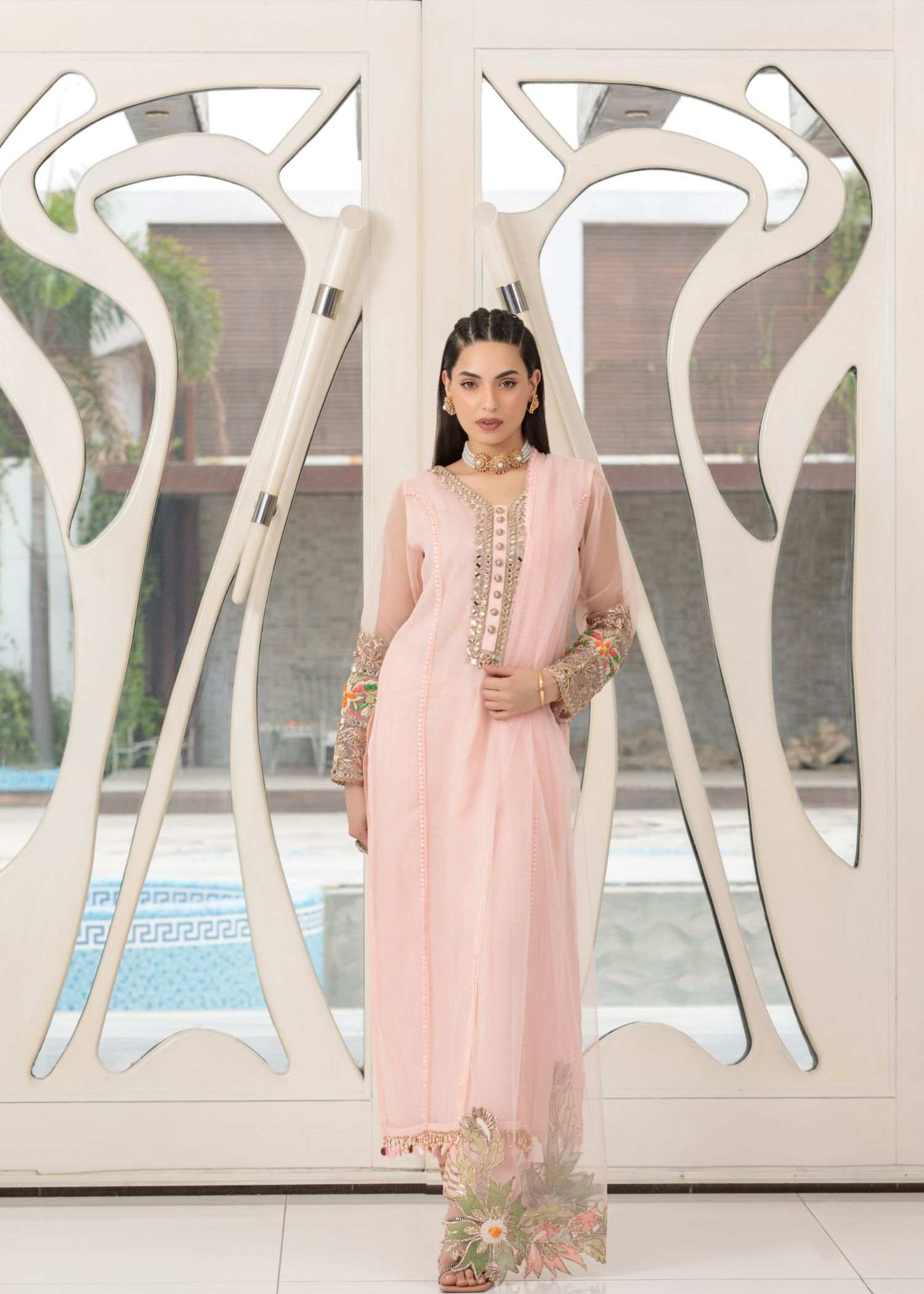 Khuda Baksh Creations M 106 Pink Women 4pcs