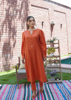 Yolo Pret GOLDEN STRIPE MAISURI LAWN SOLID R24 0001 Women 2pcs