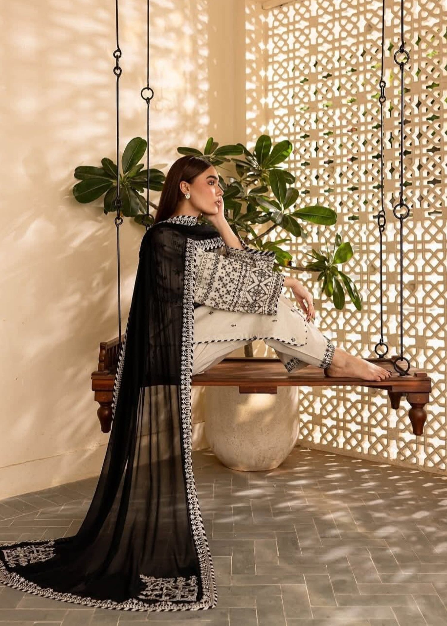 Tehzeeb Libas ARFA EMBROIDERED Women 3pcs