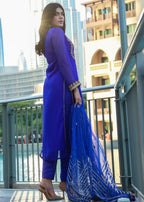 Khuda Baksh Creations Z 278 Blue Women 4pcs