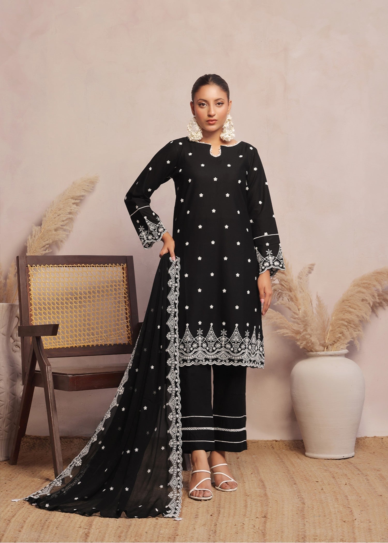 Kumash Textiles Black Women Stitched Women 3pcs