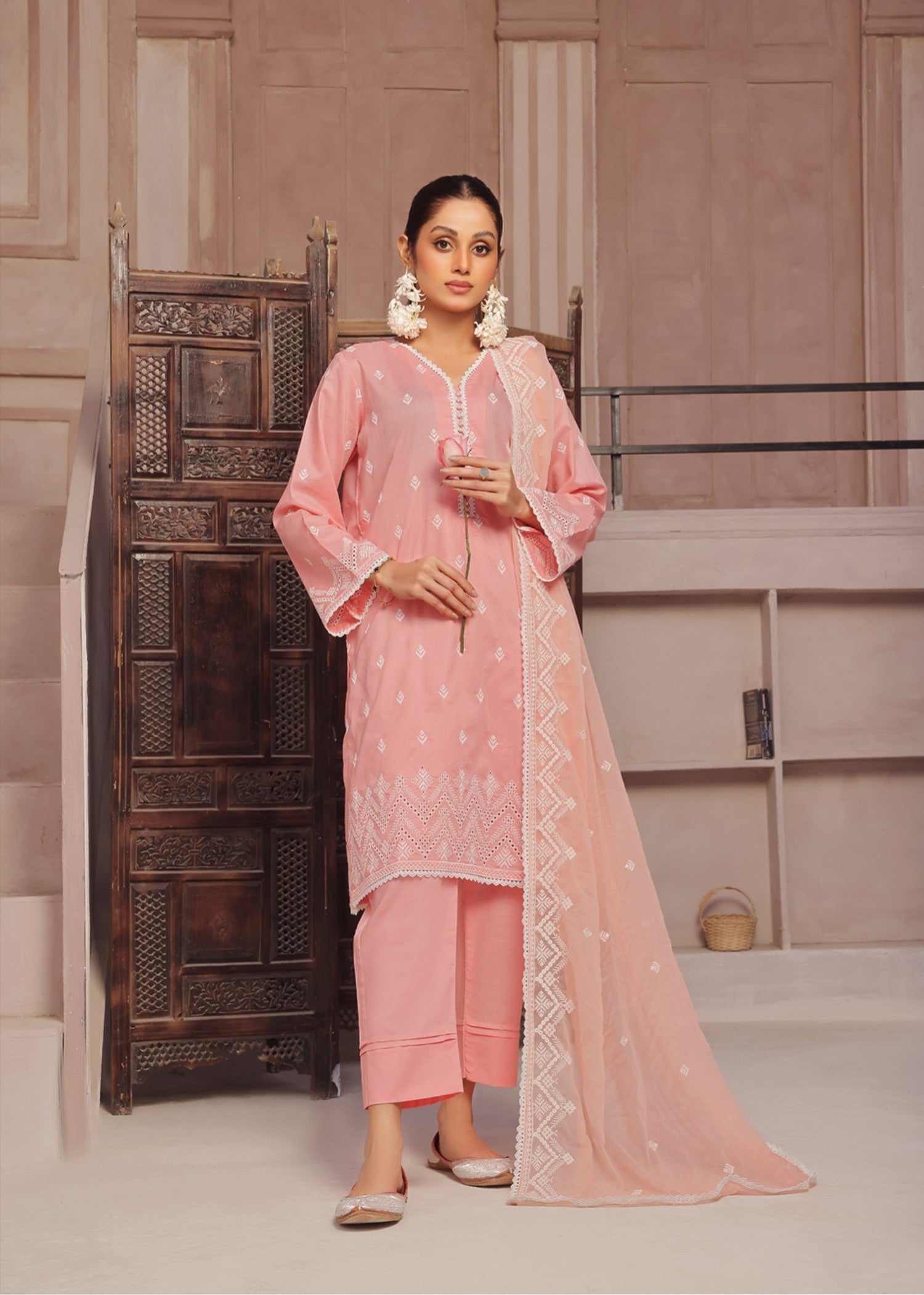 Kumash Textiles Rose Pink Women Stitched Women 3pcs
