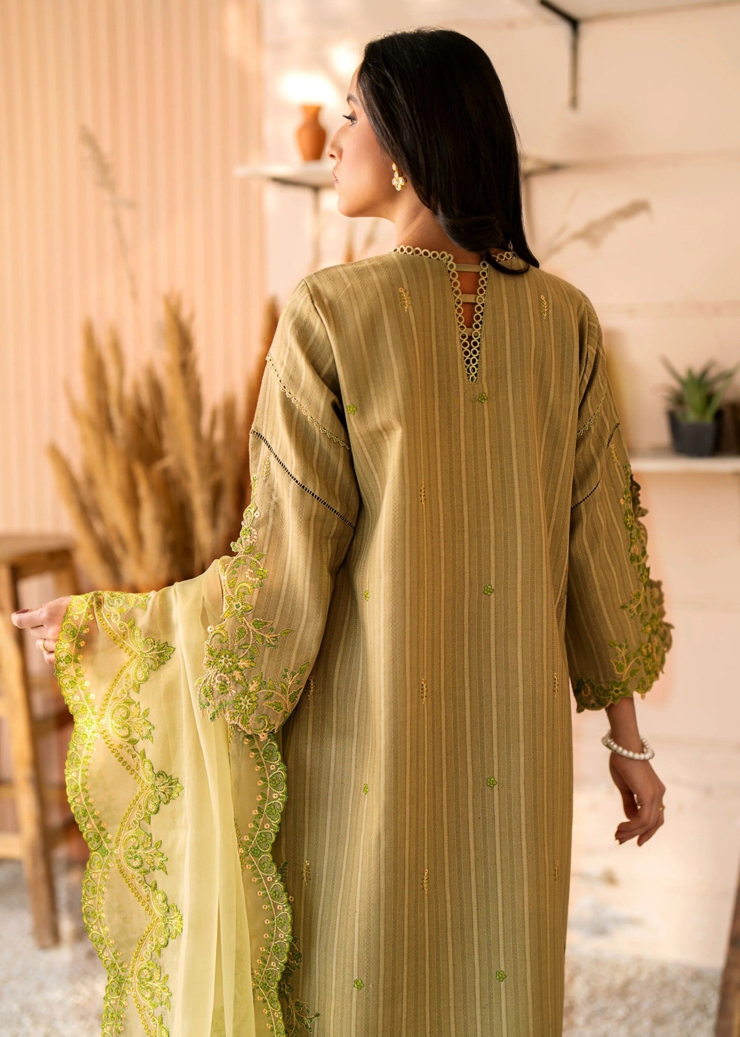 Jazayn Sea GREEN LAWN Women 3pcs