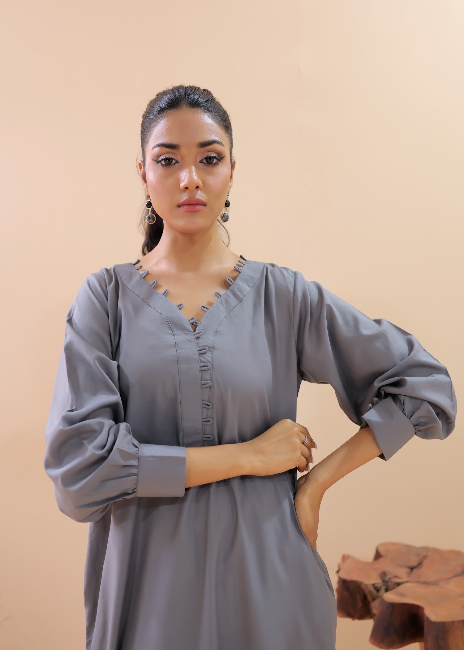 Tng (The Next Generation) Wania Co Ord Set | Grey Women 2pcs