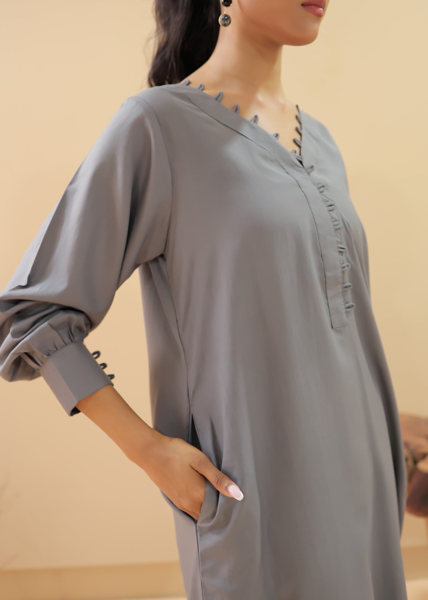 Tng (The Next Generation) Wania Co Ord Set | Grey Women 2pcs