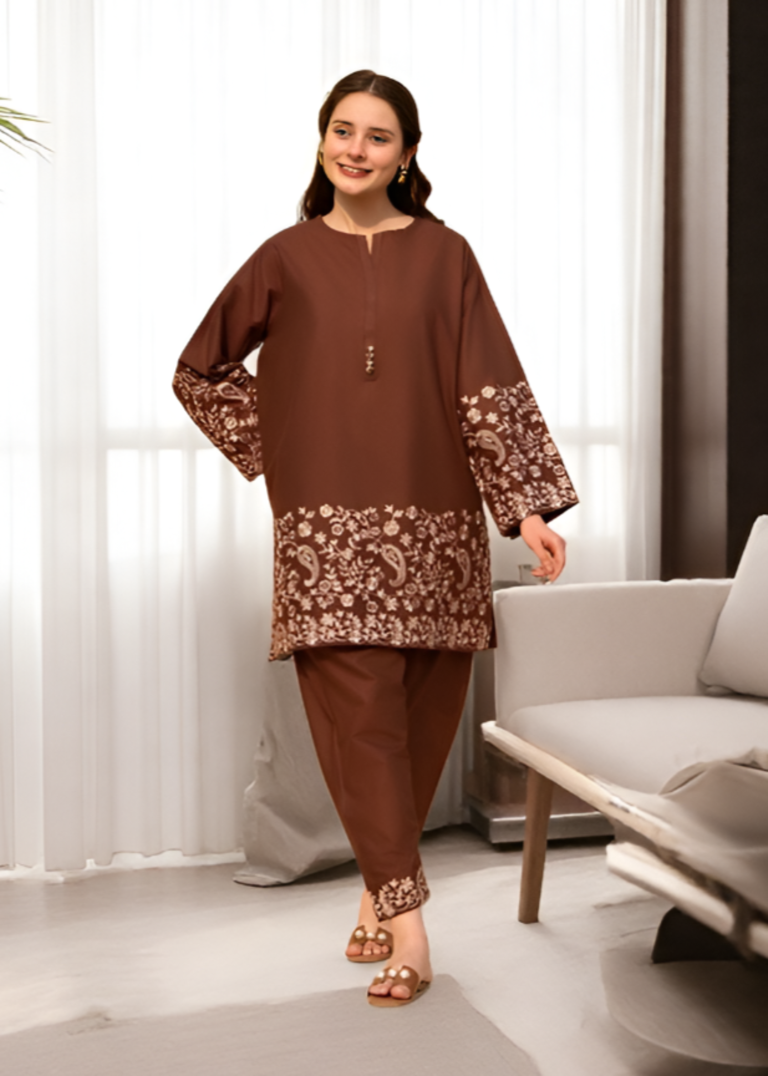 Tawakal Closet Brown Women 2pcs