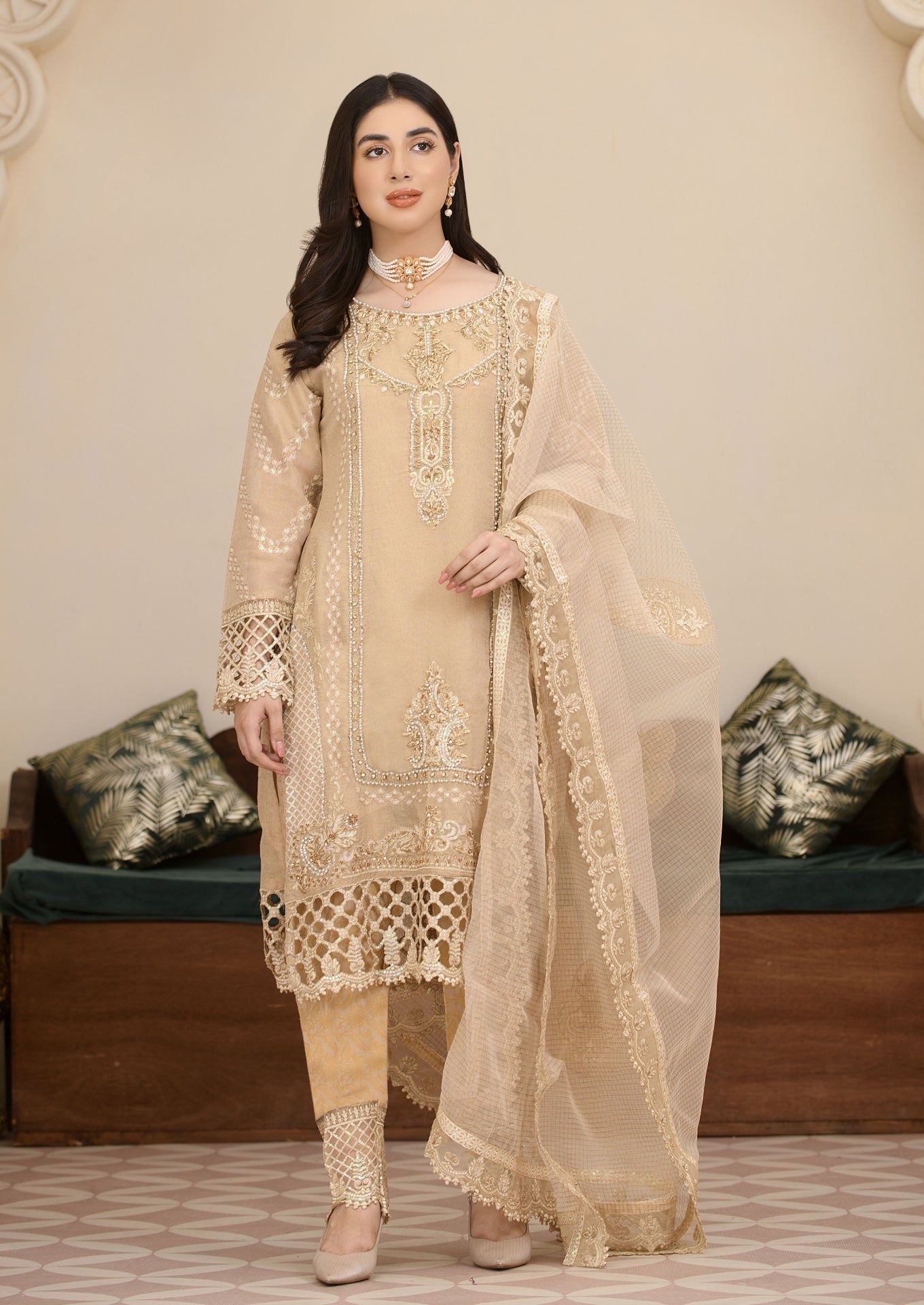 Zarqun 2217e beige Women 3pcs