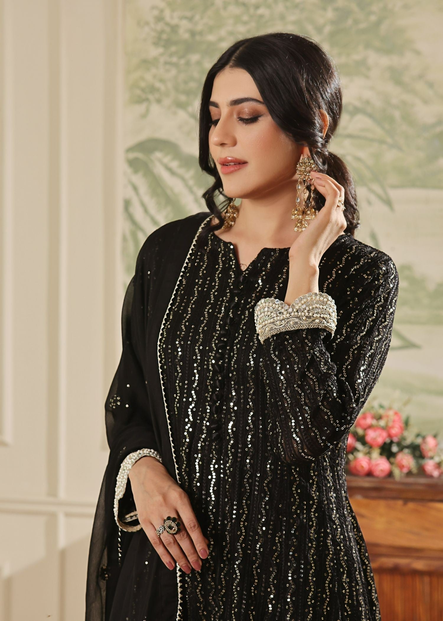 Ayesha Closet Anooshay Gul Black Magic Women 3pcs