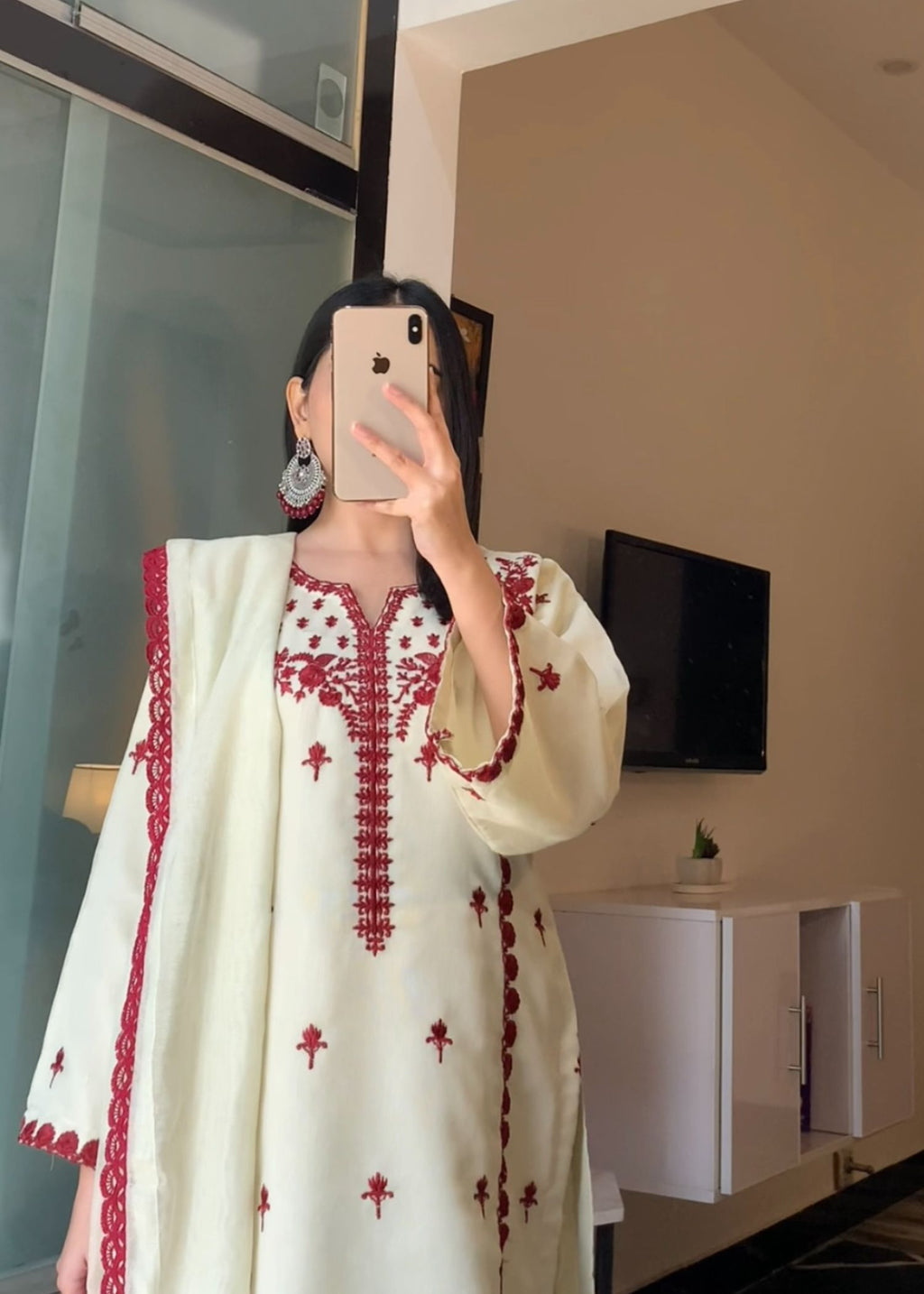 Ayesha B skin khadinet mehroon butti Women 3pcs