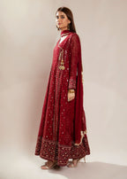 Manahils Angrakha 099 MELANIE MEHROON Women 3pcs