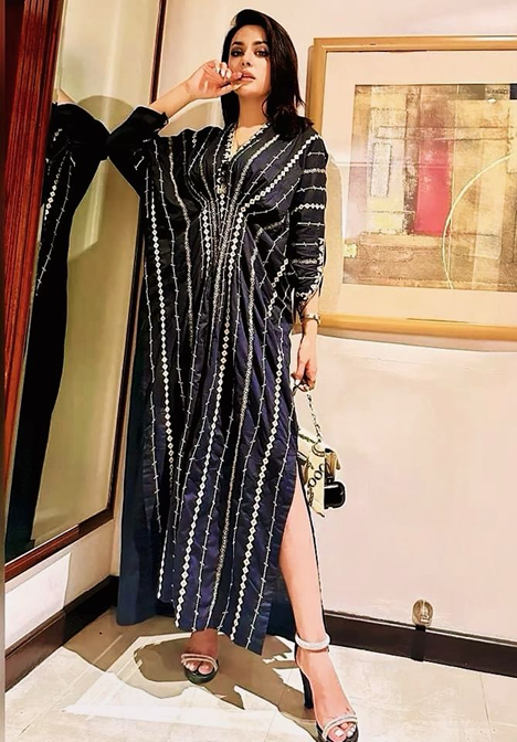 Sahibas By Mirza Charcoal Kaftan Women 1pcs