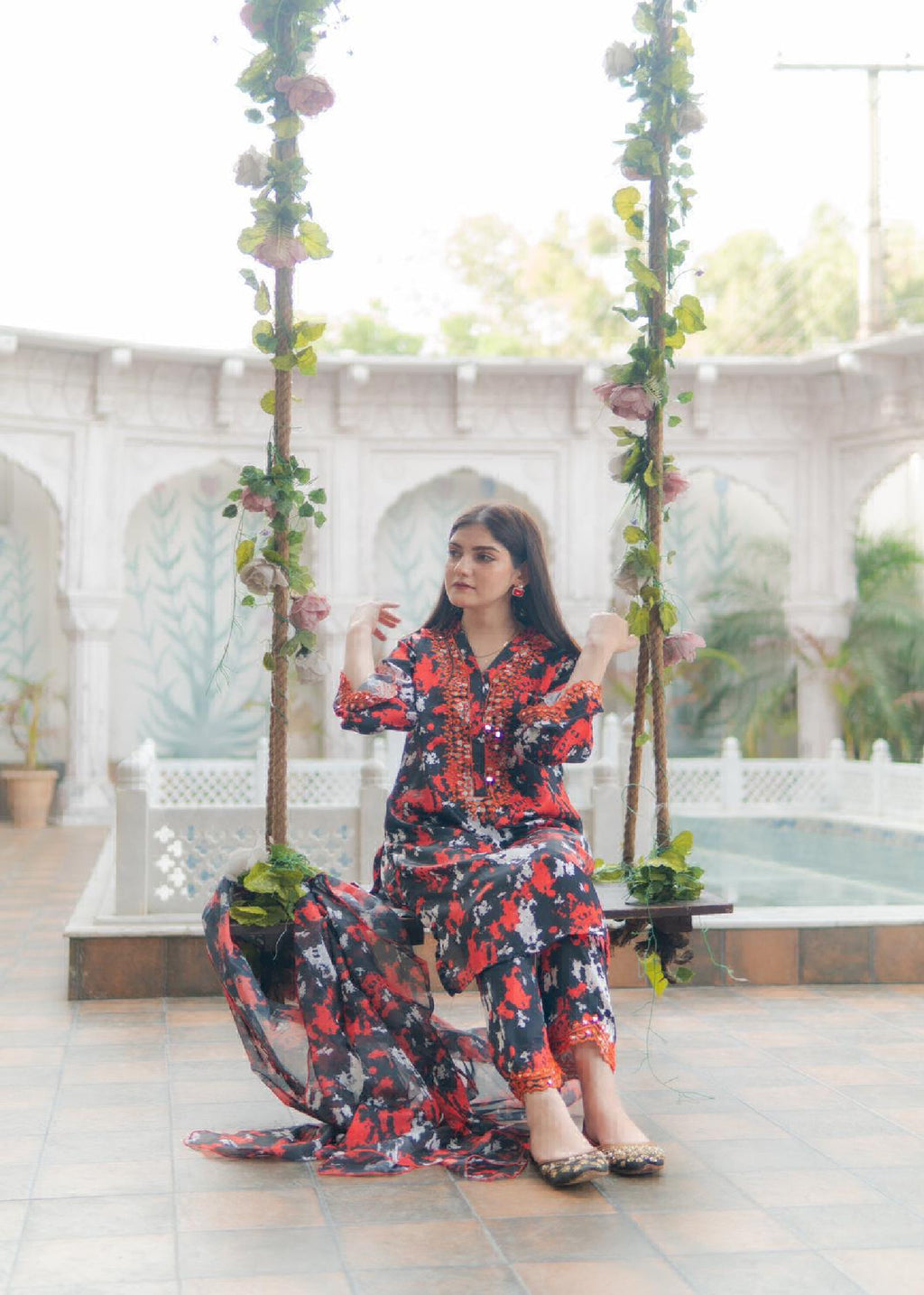 Rangoon Clothing Allysa Charcoal Citrus Women 3pcs