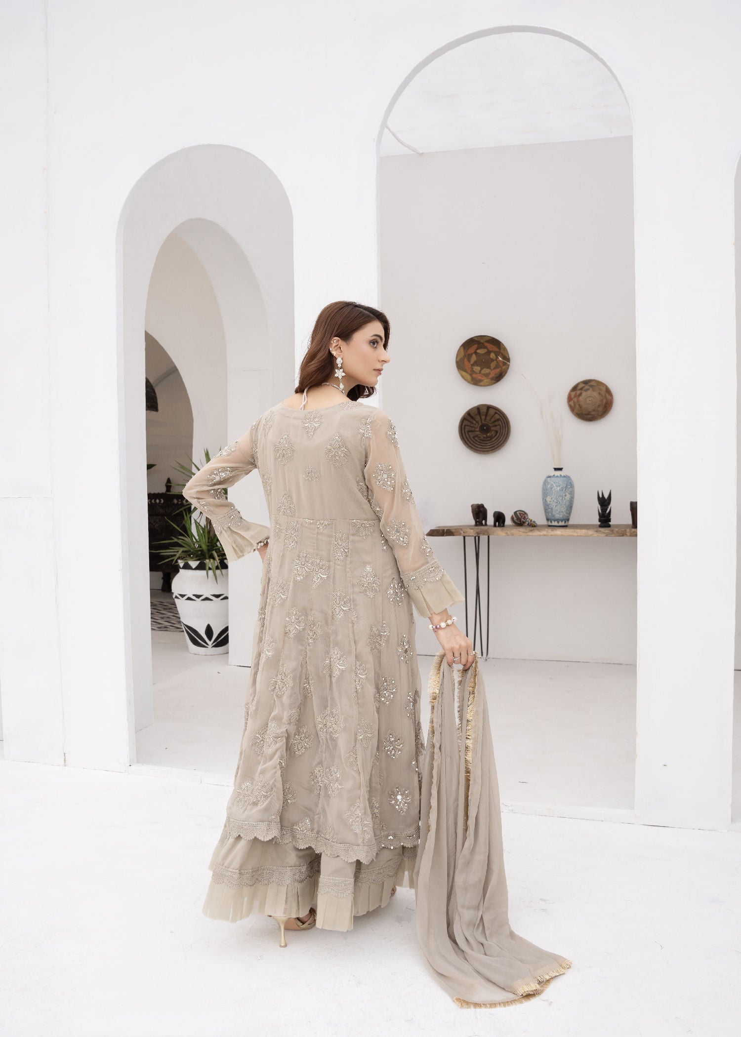 Manahils B 006 CAMEL BROWN Women 3pcs