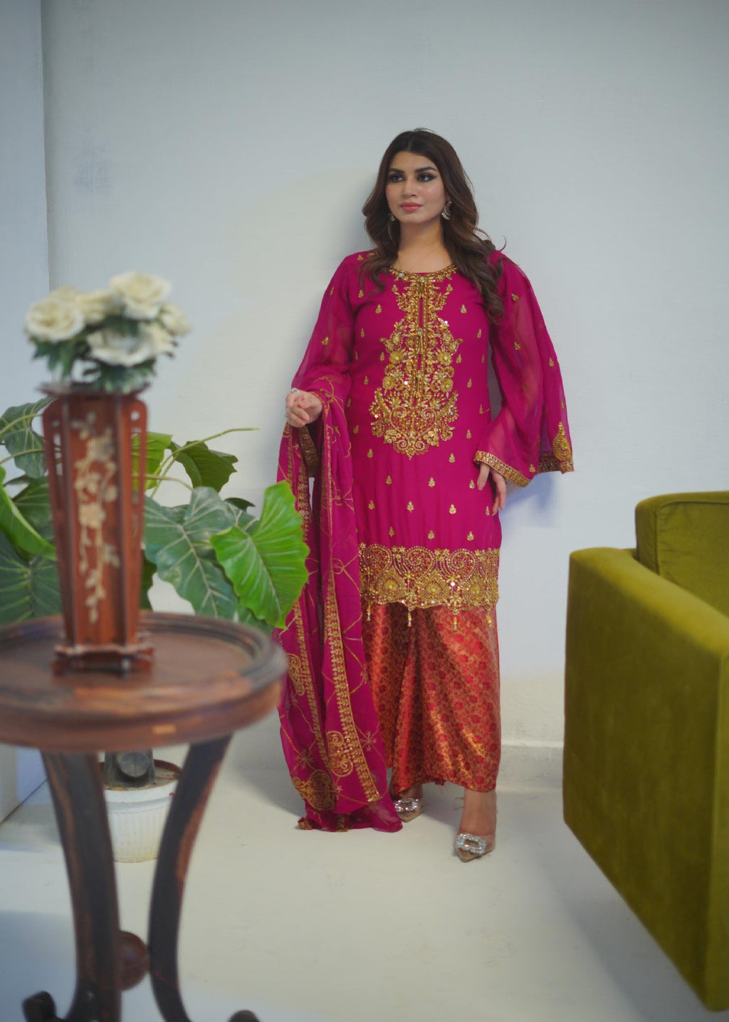 Rangoon Clothing Gulbahar Hotpink Women 3pcs