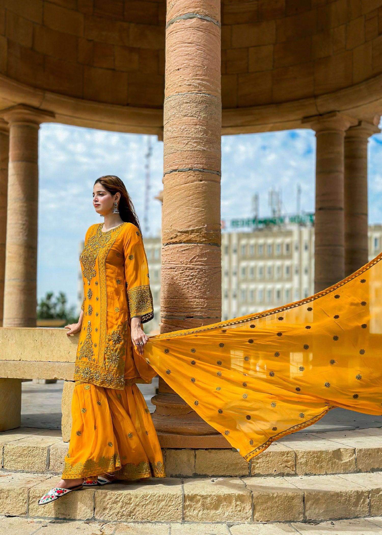 Four Season Boutique Fariha Jahan Mustard Women 3pcs