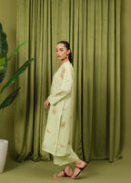 Buzzazi Pastel Green Printed Suit Women 2pcs
