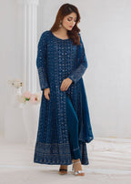 Ayesha Closet Sana Teal Blue Women 3pcs