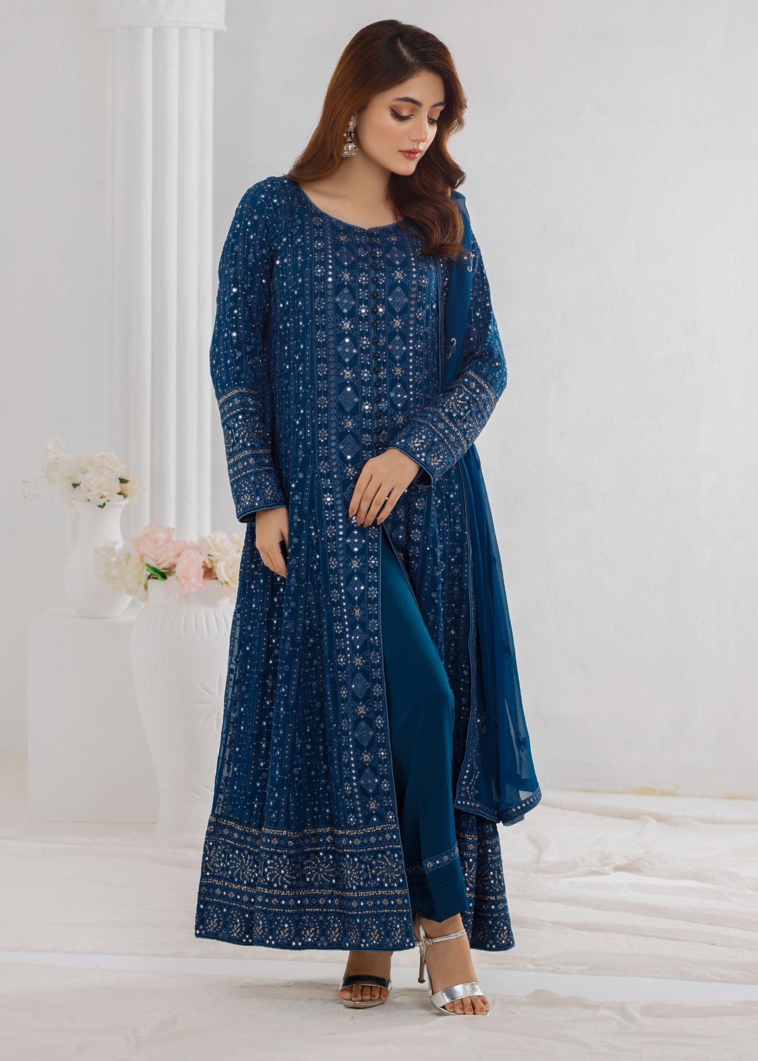 Ayesha Closet Sana Teal Blue Women 3pcs