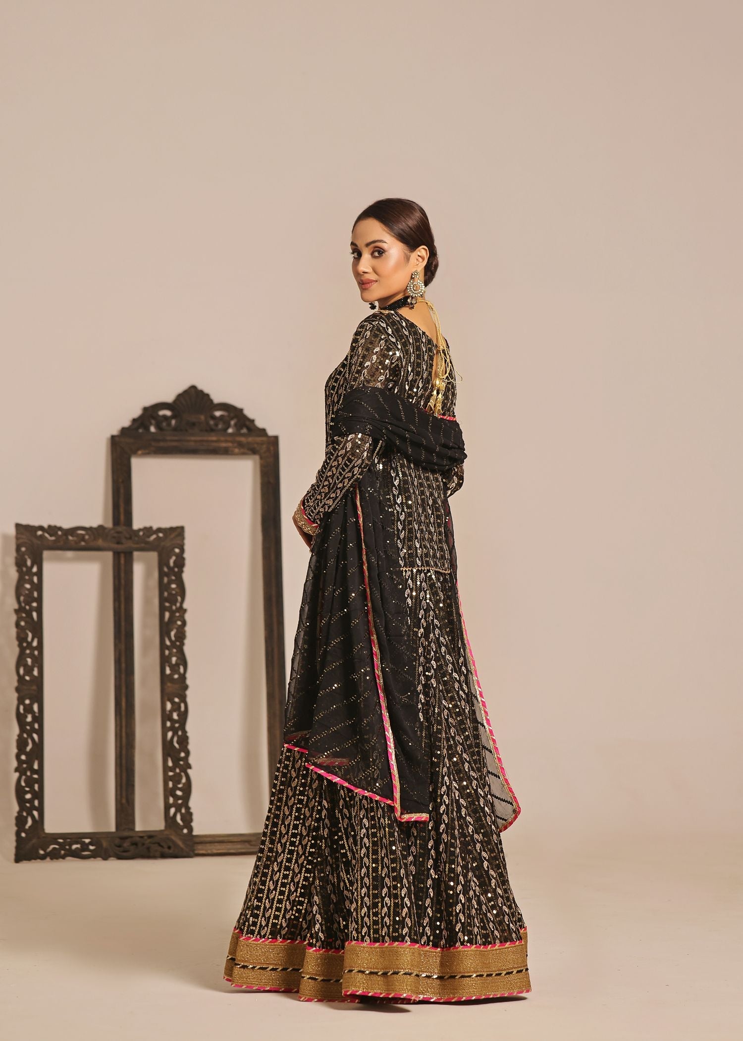 Ayesha Closet Shadmani Black Charm Women 3pcs