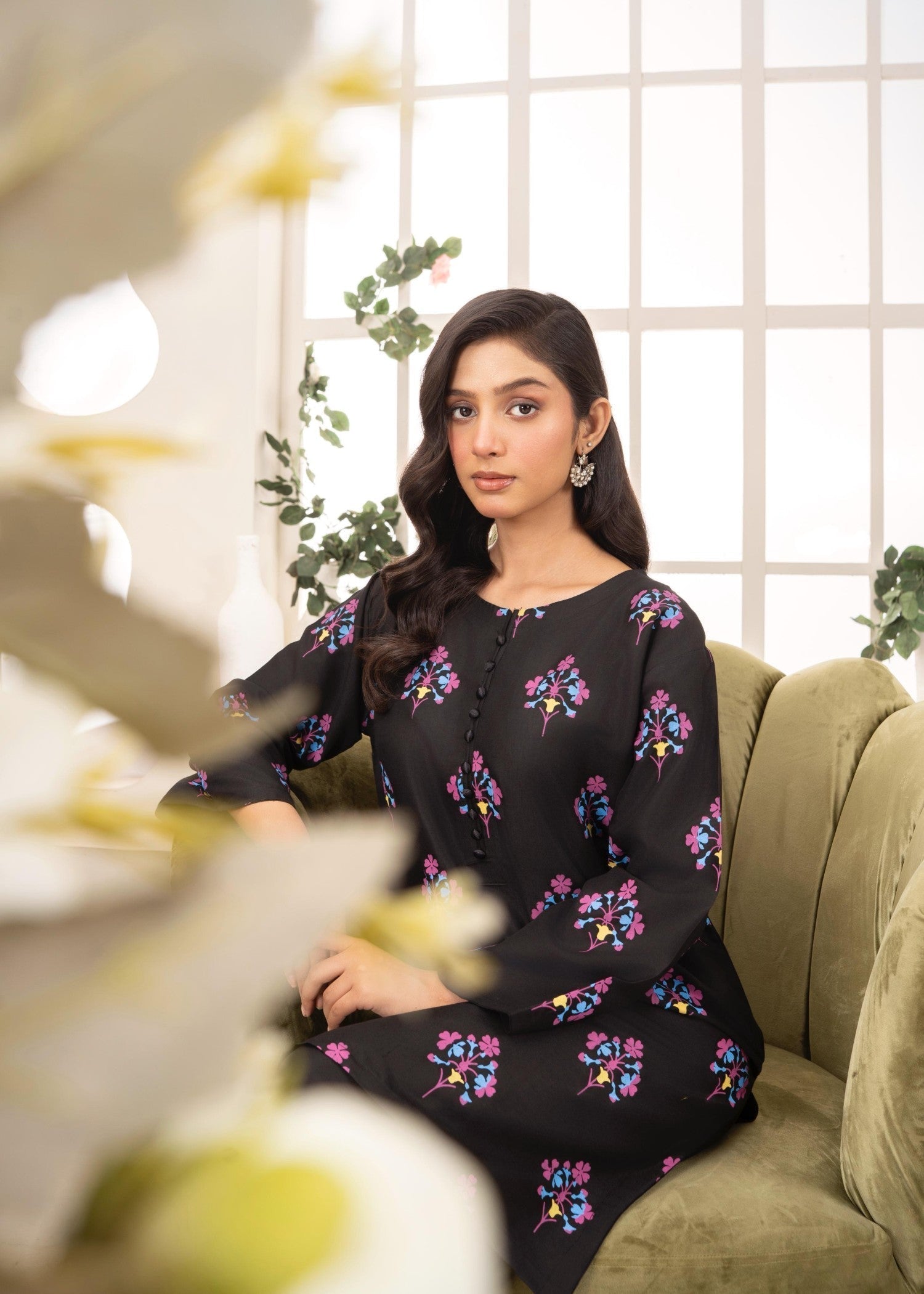 Stylish Collection BLACK BLOSSOM Women 2pcs
