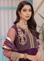 Madame Embroidered Net Frock Suit 2587 Women 3pcs