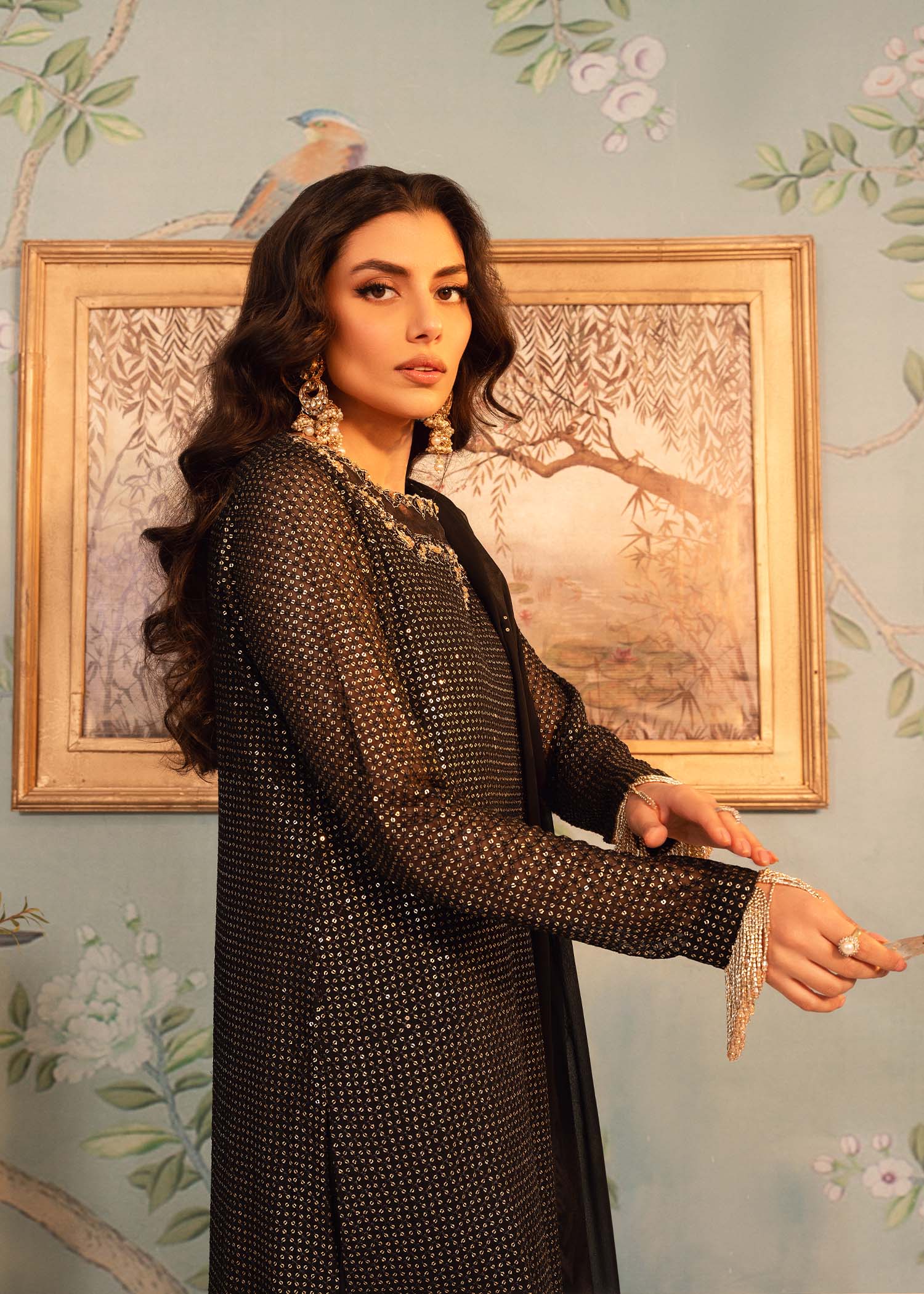 Rang-e-Haya Naina (Black) Women 4pcs